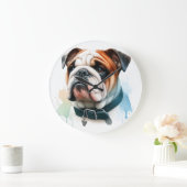 Grande Horloge Ronde Bulldog anglais (Maison)