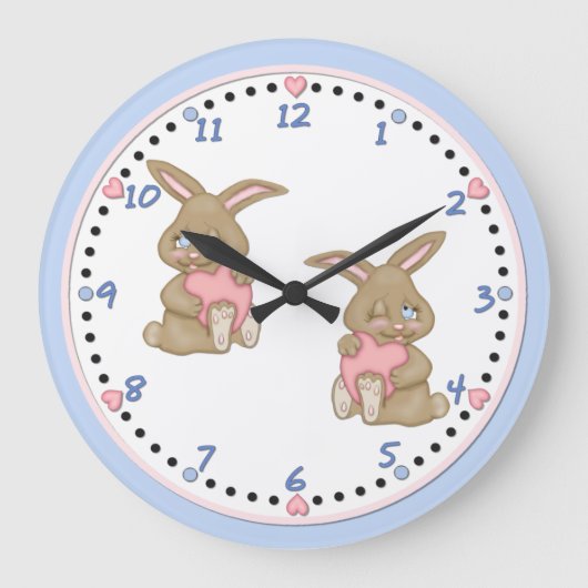 Grande Horloge Ronde Bunny Hugs (Recto)