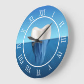 Grande Horloge Ronde Bureau dentaire de Dentist Tooth Iceberg (Angle)
