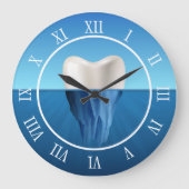 Grande Horloge Ronde Bureau dentaire de Dentist Tooth Iceberg (Recto)