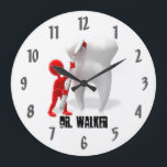 Grande Horloge Ronde Bureau des dentistes professionnels<br><div class="desc">Un grand cadeau pour ce dentiste spécial</div>