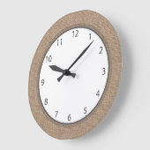 Grande Horloge Ronde Burlap (Angle)