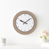 Grande Horloge Ronde Burlap (Maison)