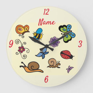 Grande Horloge Ronde Butterflies Snails Insects Thunder_Cove