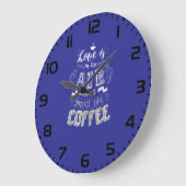 Grande Horloge Ronde Ça sent le café (Angle)