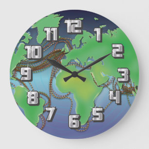 Grande Horloge Ronde Câbles mondiaux - Câbles sous-marins