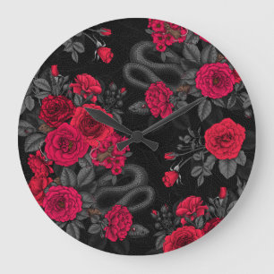 Grande Horloge Ronde Caché en rose