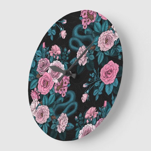 Grande Horloge Ronde Caché en rose 2 (Angle)