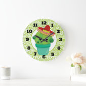 Grande Horloge Ronde Cactus de Red Sombrero (Maison)