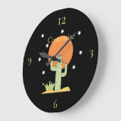 Grande Horloge Ronde Cactus du désert Sun Thunder_Cove (Angle)