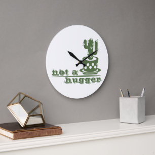 Grande Horloge Ronde Cactus Pas un gros cactus drôle dire