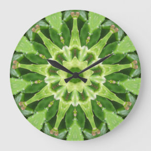 Grande Horloge Ronde Cactus Prickle Frenzy Fractal