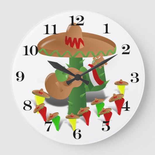 Grande Horloge Ronde Cactus with Dancing Peppers (Recto)