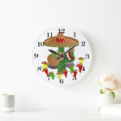 Grande Horloge Ronde Cactus with Dancing Peppers (Maison)
