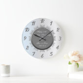 Grande Horloge Ronde Cadeau 50e anniversaire de mariage Silver Diamond  (Maison)