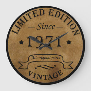 Grande Horloge Ronde Cadeau d'anniversaire de 1971 vintage