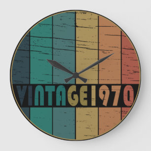 Grande Horloge Ronde Cadeau d'anniversaire vintage né en 1970