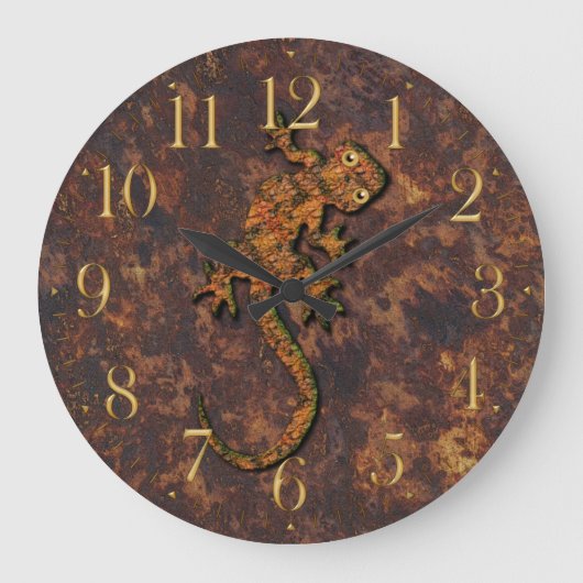 Grande Horloge Ronde Cadeau d'art aborigène australien (Recto)