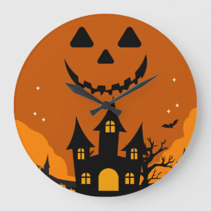 Grande Horloge Ronde Cadeau de Baby Shower sur le thème d'Halloween