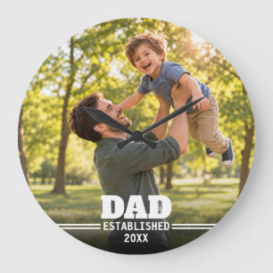Grande Horloge Ronde Cadeau de Papa pour Établir la Paternité et la Fam