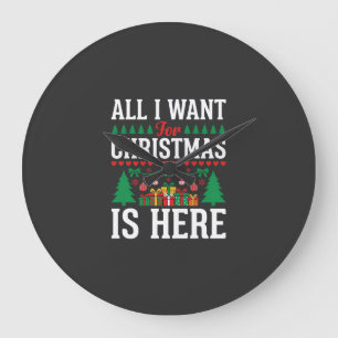 Grande Horloge Ronde Cadeau de sapin de fêtes de Noël