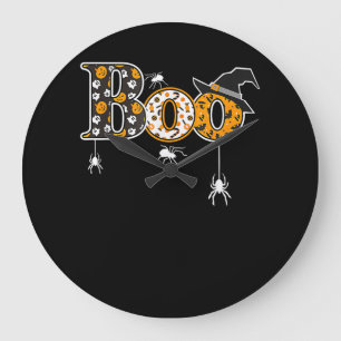 Grande Horloge Ronde Cadeau Spider Araignée de Boo Halloween