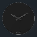 Grande Horloge Ronde Cadeaux Personnalisés Pour Hommes Black Round Wall<br><div class="desc">Cadeaux personnalisés pour les hommes - noir grande horloge murale ronde avec texte personnalisable. Vous pouvez créer le vôtre,  juste ajouter votre nom ou tout autre texte. Cadeaux uniques pour hommes pour anniversaire,  Noël,  Fête des pères ou tout autre jour... </div>