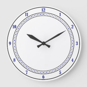 Grande Horloge Ronde cadran bleu