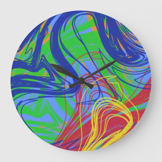Grande Horloge Ronde Cadran coloré (Recto)