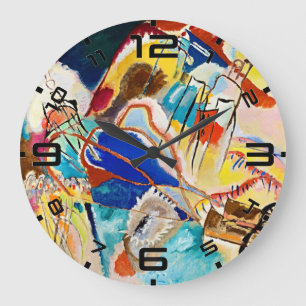 Grande Horloge Ronde Cadran d'art Kandinsky Improvisation 30