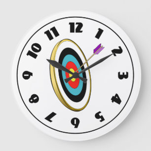 Grande Horloge Ronde Cadran de tir à l'arc