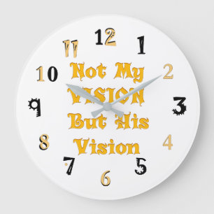 Grande Horloge Ronde Cadran d'horloge vision dorée ravissante