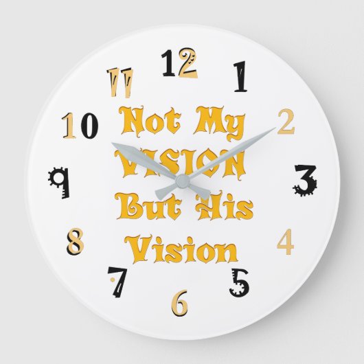 Grande Horloge Ronde Cadran d'horloge vision dorée ravissante (Recto)