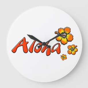 Grande Horloge Ronde Cadran mural Aloha