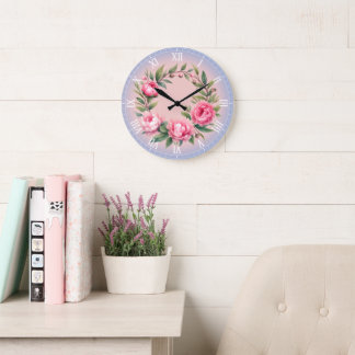 Grande Horloge Ronde Cadran rond chiffres romains Var03