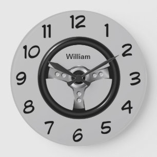 Grande Horloge Ronde Cadre Monogram Man Cave Wall Decor