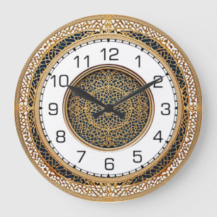 Grande Horloge Ronde Cadre mural rond Art Déco