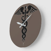 Grande Horloge Ronde caduceus medical (Angle)