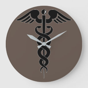 Grande Horloge Ronde caduceus medical
