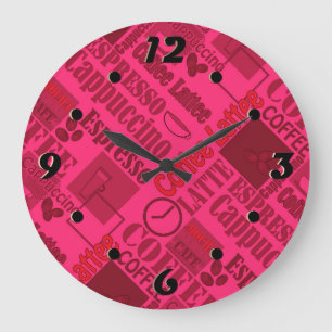 Grande Horloge Ronde Café aimant