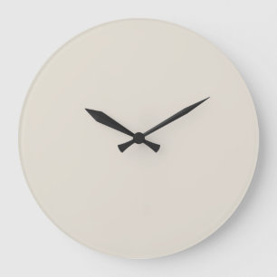 Grande Horloge Ronde Café Blanc Uni
