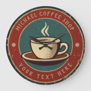 Grande Horloge Ronde Café d'affaires personnalisé - Bar café