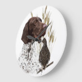 Grande Horloge Ronde Café de la carte postale Allemande Pointeurs Racco (Angle)