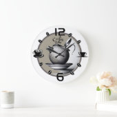 Grande Horloge Ronde Café gris (Maison)