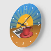 Grande Horloge Ronde Café Large Round Clock (Angle)