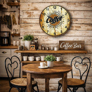 Grande Horloge Ronde Café vintage
