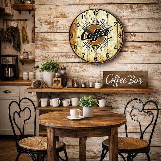 Grande Horloge Ronde café vintage