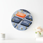 Grande Horloge Ronde Calculatrice (Maison)