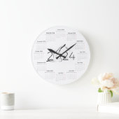 Grande Horloge Ronde Calendrier 2024 pour instructeur Pilates (Maison)
