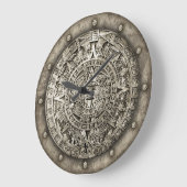 Grande Horloge Ronde Calendrier Aztec (Angle)